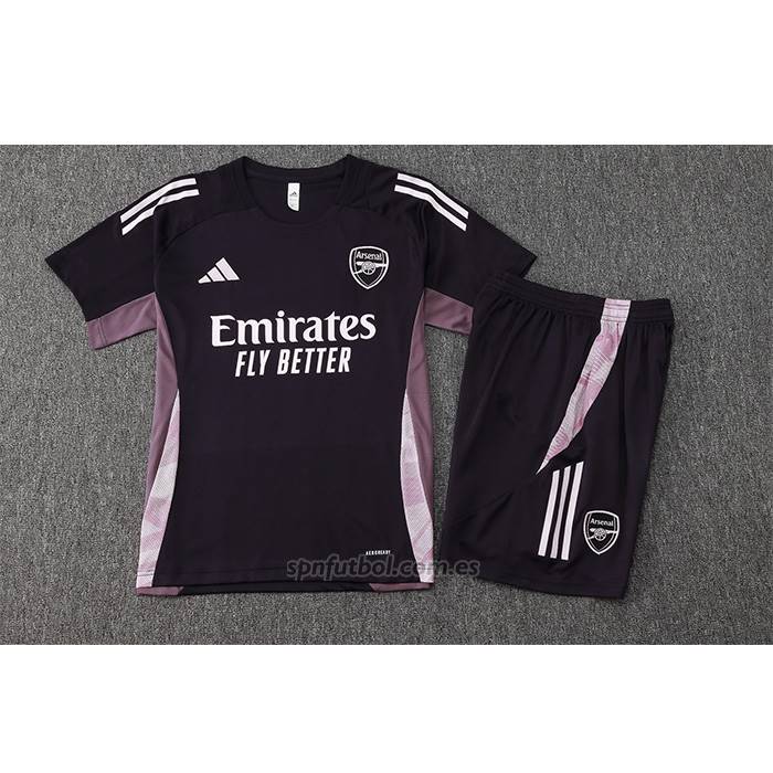 Chandal del Arsenal Manga Corta 2024-2025 Gris Oscuro - Pantalon Corto
